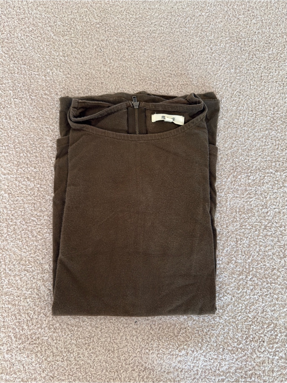 Madewell High-Low Zip Back Tee🤎